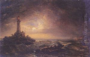 Tormenta De Noche En El Faro