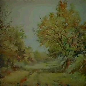 Chemin En Puysaye A L'automne by Lucie le Monnier