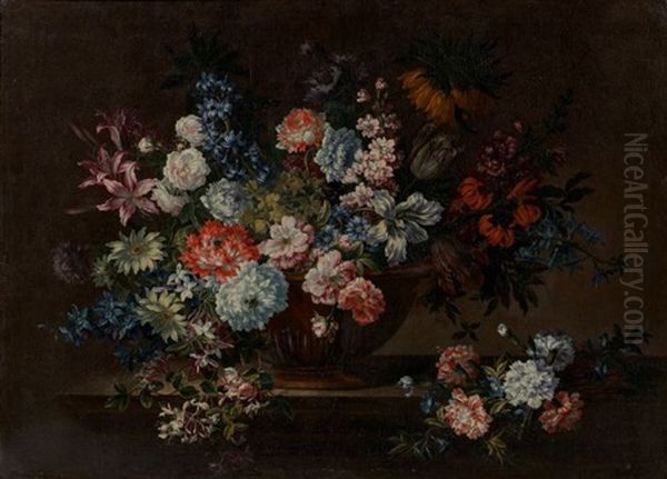 Vase De Fleurs Sur Un Entablement - view 1
