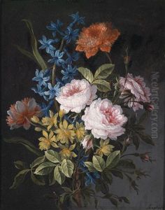 Ein Blumenstillleben Von Rosen, Anemonen Und Anderen Blumen