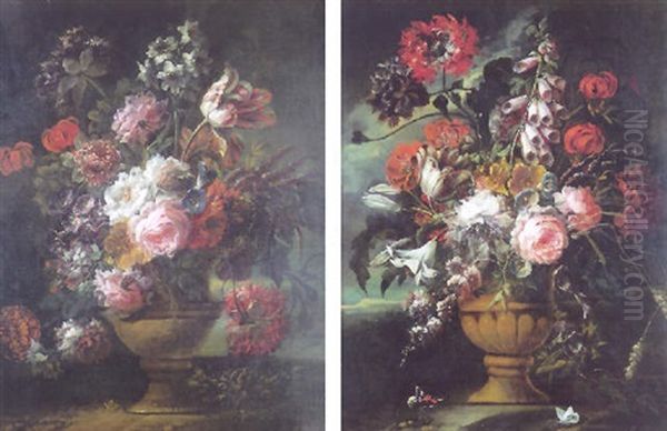 Vase De Fleurs Sur Un Entablement - view 1