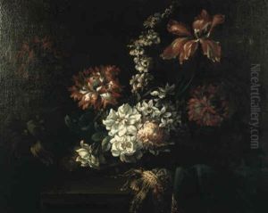 Vase De Fleurs by Antoine (Baptiste M.) Monnoyer