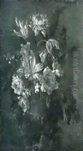 Fleurs Dans Un Vase Godronne - view 1