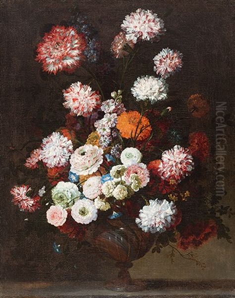 Blumenstillleben Mit Nelken Und Pfingstrosen - view 1