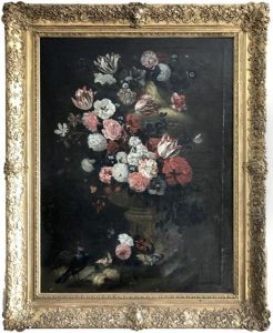 Vase De Fleurs Et Volatiles Vase De Fleurs Et Volatiles