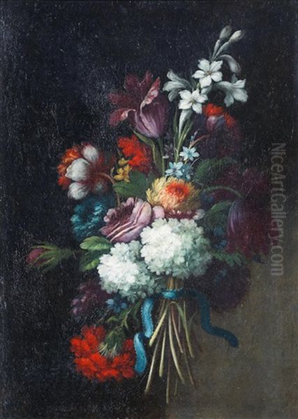 A Bouquet Of Roses, Tulips, Hydrangeas And Other Flowers - view 1