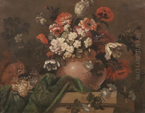Corbeille De Fleurs Sur Un Entablement - view 1