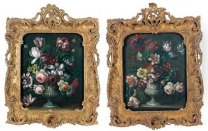 Vase De Fleurs (pair) by Jean-Baptiste Monnoyer