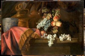 Nature Morte Aux Raisins Avec Un Vase En Bronze Cisele Et Dore D'apres Un Dessin De Polydore Nature Morte Aux Raisins Avec Un Vase En Bronze Cisele Et Dore D'apres Un Dessin De Polydore