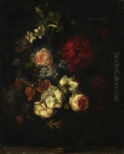 Blumenstilleben Mit Wildblumen Und Rosen Blumenstilleben Mit Wildblumen Und Rosen