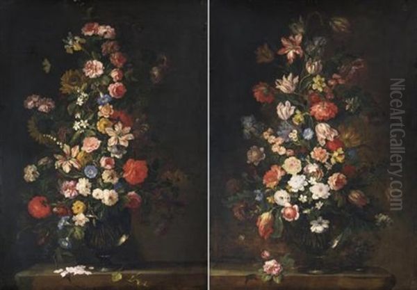 Nature Morte Con Vaso Di Fiori (pair) - view 1