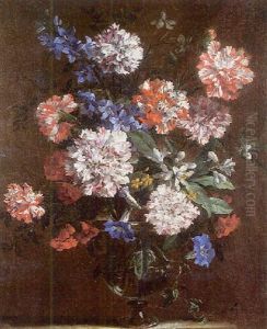 Bouquet D'oeillets, Fleurs D'oranges Et Grenades, Jasmins, Jacinthes Et Liserons by Jean-Baptiste Monnoyer