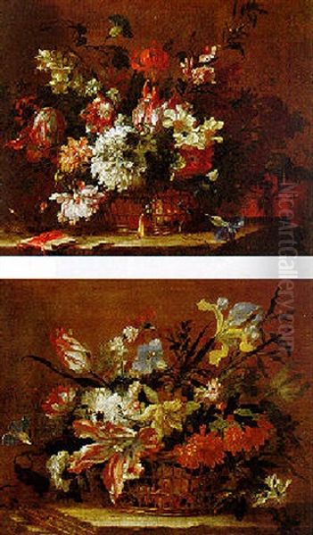 Floral Still Life In A Basket - view 1
