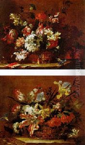 Floral Still Life In A Basket
