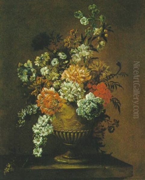 Groser Dekorativer Blumenstraus In Einer Vase - view 1