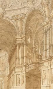 L'interieur D'un Batiment Fantastique by Antonio Galli Bibiena