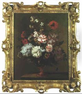 Still Life Of Flowers In Teracotta Vase by Jean-Baptiste Monnoyer