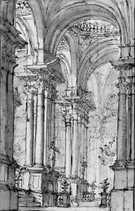 View Of The Terraced Colonnade Of A Palace by Carlo Galli Bibiena