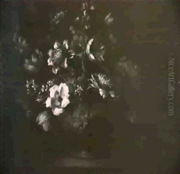 A Still Life Of Flowers In A Sculpted Urn - view 1