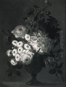 A Still Life Of Flowers In A Glass Vase by Jean-Baptiste Monnoyer