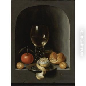 Still Life With An Apple, A Peeled Lemon And A Roemer In A Stone Niche Still Life With An Apple, A Peeled Lemon And A Roemer In A Stone Niche