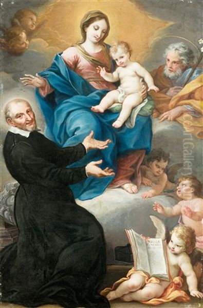 Madonna Mit Kind Und Den Heiligen Josef Und Vinzenz Von Paul / Madonna Con Bambino, San Giuseppe E San Vincenzo De Paoli - view 1