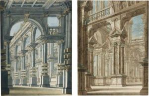 Two Stage Designs With Colonnades by Giuseppe Galli Bibiena