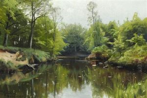 A Summer Day At Saeby Stream by Peder Mork Monsted