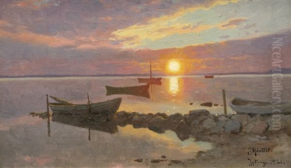 Sonnenuntergang Bei Jyllinge Am Roskilde Fjord - view 1