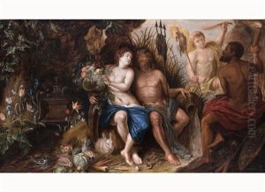 Die Vier Elemente (collab W/ Osias Beert) by Deodat Delmont van der Mont