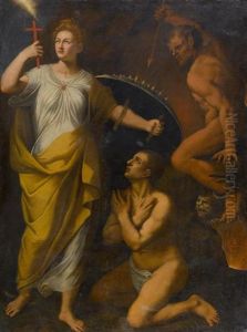 Allegorie Des Glaubens, Die Eine Seele Vor Satan Beschutzt