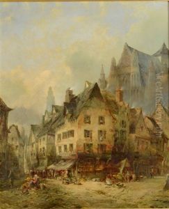 Continental Street Scene by Alfred Montague