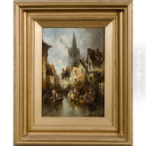 Canal In Holland by Alfred Montague