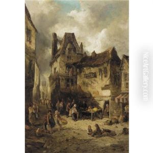 A Back Street, Rouen (+ A Street In Rotterdam; Pair) by Alfred Montague