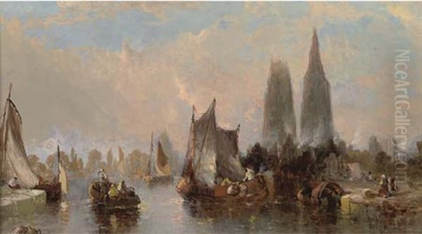 The Port At Rouen (+ The Port At Antwerp; Pair) - view 1