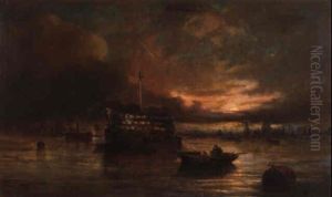 The River Thames At Gravesend, Kent
