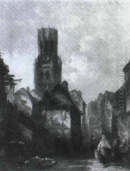 Figures On A Street, Rouen - view 1