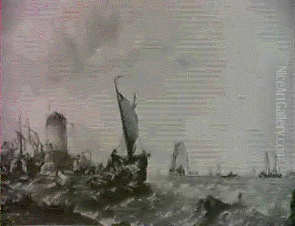 View Across The Scheldt: Boat Going To Market - view 1