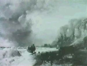 An Extensive Coastal Landscapepossibly Near Brighton by Alfred Montague