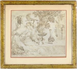 Amorous Couples On A Terrace