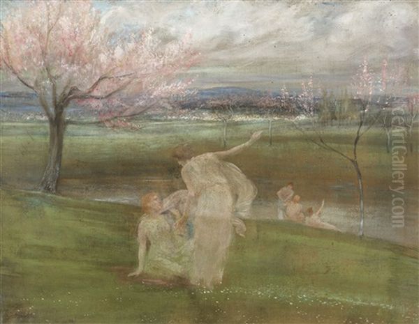 Nymphs On The Banks Of The Pond - view 1