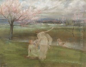 Nymphs On The Banks Of The Pond Nymphs On The Banks Of The Pond