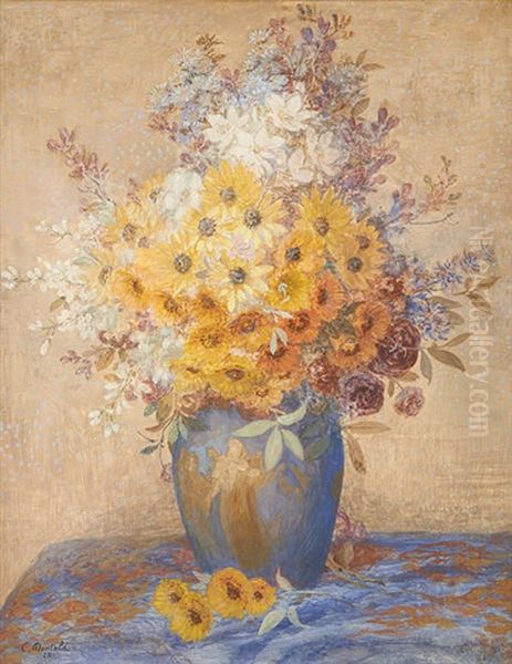 Vase Aux Bacchantes Fleuri - view 1