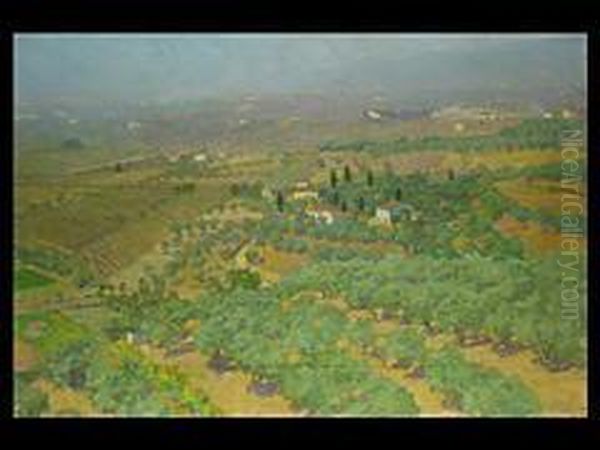 Tiefe Italienische Landschaft Vor Kuste Und Gebirge - view 1