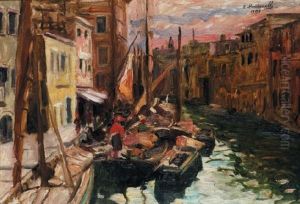 Canale Veneziano by Evasio Montanella