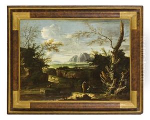 Paesaggio Con Soldati A Riposo