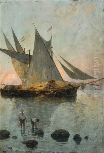 . (polla, Sa - Napoli 1933) Barche E Pescatori - view 1