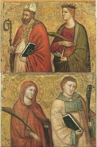 Santa Lucia E Un Santo Diacono (lorenzo?) by Bicci Di Lorenzo