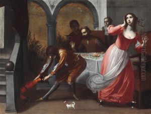 Figuren In Einem Interieur by Francesco (Cecco Bravo) Montelatici