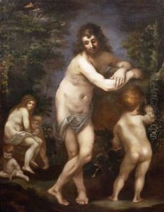 Adams Familie (+ Adam Und Eva Im Paradies; 2 Works by Francesco (Cecco Bravo) Montelatici